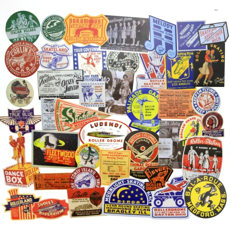 44pcs Retro roller skating theme stickers for Laptop Luggage Car Bicycle Skateboard Phone Home Decal Graffiti Waterproof Sticker
44pcs Retro roller skating theme stickers for Laptop Luggage Car Bicycle Skateboard Phone Home Decal Graffiti Waterproof Sticker
