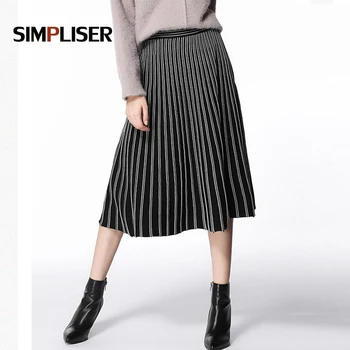SIMPLISER Knitted pleated skirt for Women 2018 Elastic waist Femme Streetwear Midi Skirt Ladies Elastic Hight Waist Casual Skirt
SIMPLISER Knitted pleated skirt for Women 2018 Elastic waist Femme Streetwear Midi Skirt Ladies Elastic Hight Waist Casual Skirt