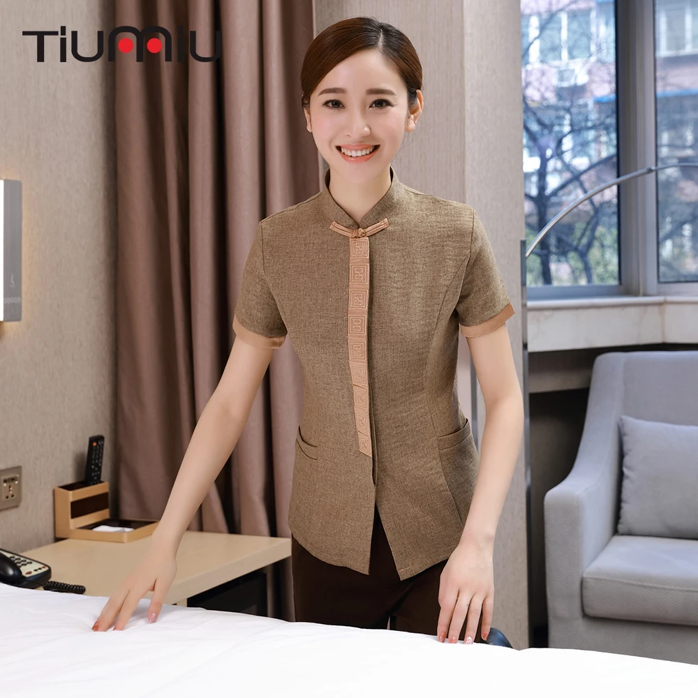 2018 Drop Ship Restaurant Hotel Uniform Short Sleeve Workwear Housekeeping Cleaning Service Women Cooking Overalls Waiter Jacket
2018 Drop Ship Restaurant Hotel Uniform Short Sleeve Workwear Housekeeping Cleaning Service Women Cooking Overalls Waiter Jacket