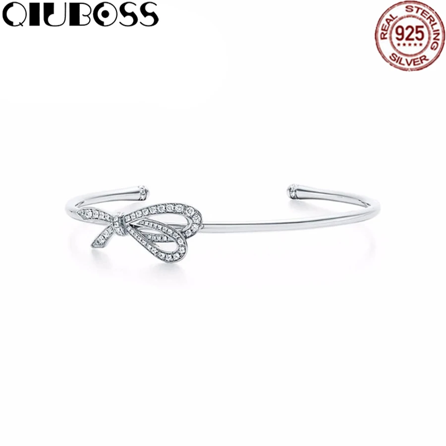QIUBOSS TIFF 925 Sterling Silver New Elegant Butterfly Zirconia Bracelet for for Girls DIY Gift Jewelry
QIUBOSS TIFF 925 Sterling Silver New Elegant Butterfly Zirconia Bracelet for for Girls DIY Gift Jewelry