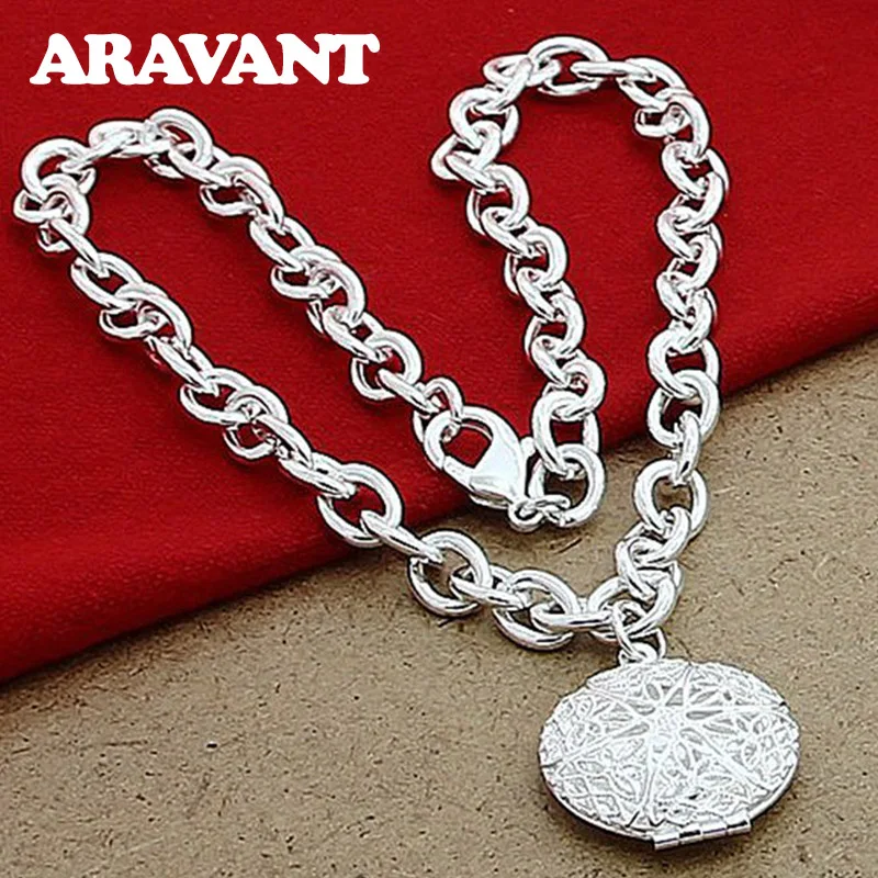 New Design Round Frame Pendant Necklaces 925 Silver Chains For Women Fashion Jewelry
New Design Round Frame Pendant Necklaces 925 Silver Chains For Women Fashion Jewelry