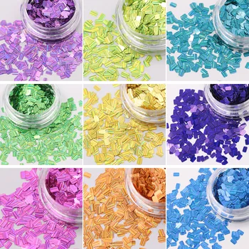 Nail Sequins Rectangle Shape Flakes Chromatic Glitter 1 Box Holographic Vertical Stripe Paillette Manicure Nail Art Decoration
Nail Sequins Rectangle Shape Flakes Chromatic Glitter 1 Box Holographic Vertical Stripe Paillette Manicure Nail Art Decoration