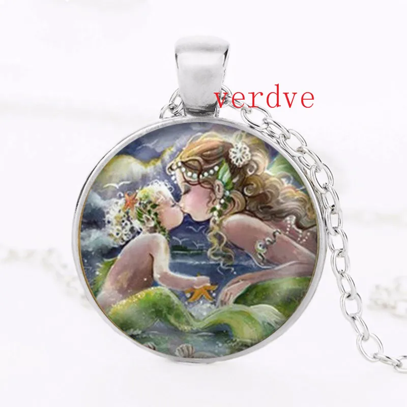 Mermaid Kissing Baby Art Print Pendant Necklace Glass Jewelry Charm Gifts for Her or Him Child Mother Daughter Mom
Mermaid Kissing Baby Art Print Pendant Necklace Glass Jewelry Charm Gifts for Her or Him Child Mother Daughter Mom