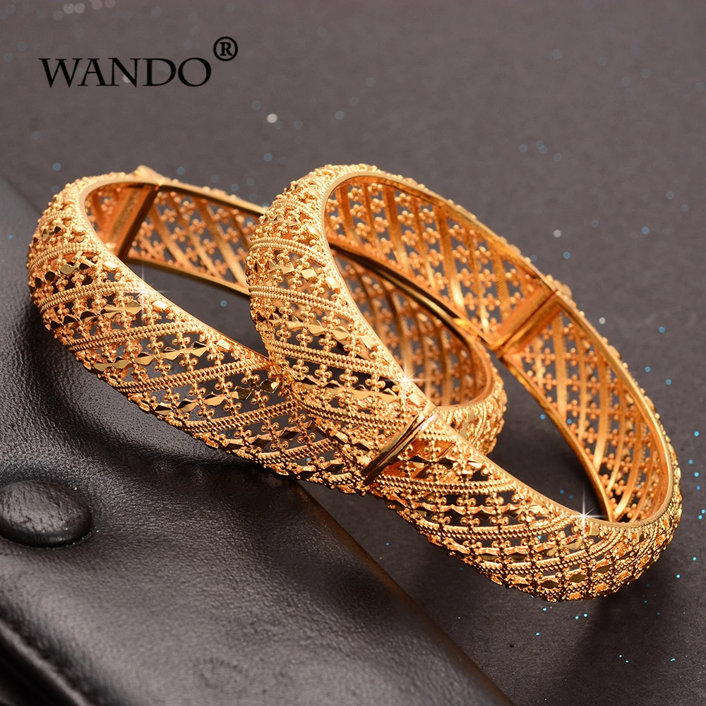 WANDO 2 шт./лот Золотой свадебный браслет Дубай для женщин модные ювелирные изделия браслет арабский Африканский Арабский стиль открывается ...
WANDO 2 шт./лот Золотой свадебный браслет Дубай для женщин модные ювелирные изделия браслет арабский Африканский Арабский стиль открывается ...