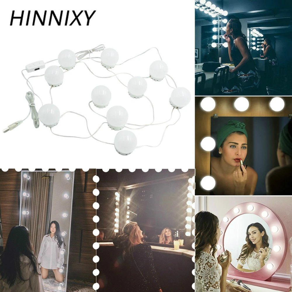 Hinnixy LED USB Makeup Mirror Lamp Decoration Dressing Table Night Lights Cold White Dimmable Bulbs Dressing Room Night Lighting
Hinnixy LED USB Makeup Mirror Lamp Decoration Dressing Table Night Lights Cold White Dimmable Bulbs Dressing Room Night Lighting