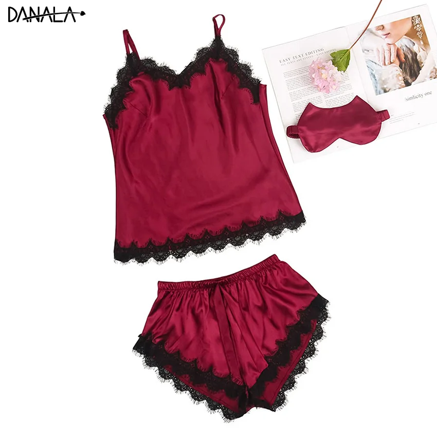 DANALA Silk Satin Women Sleepwear Sets Summer Sexy Lace Animals Print Sleeveless Pajamas Sets With Shorts Female Home Wear
DANALA Silk Satin Women Sleepwear Sets Summer Sexy Lace Animals Print Sleeveless Pajamas Sets With Shorts Female Home Wear