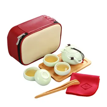 Economical Portable Ceramic Teacup Set Vintage Kungfu Tea Mug Pot Tray with Storage Bag for Travel ds99
Economical Portable Ceramic Teacup Set Vintage Kungfu Tea Mug Pot Tray with Storage Bag for Travel ds99