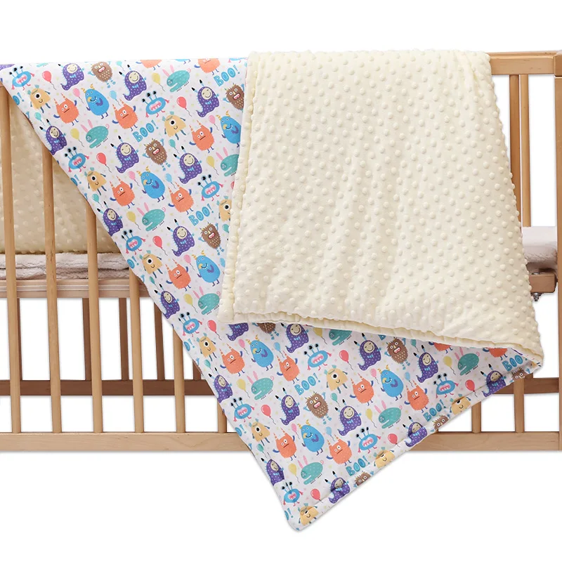 Фото Baby Blanket Warm Pea Monthly Milestone Soft Flannel 70*100CM | Мать и ребенок