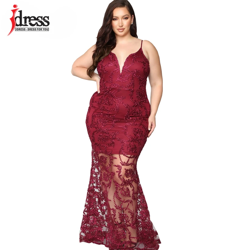 IDress 2019 Runway Design Red Blue Black Women Bodycon Floor Length Long Dress Sexy Backless Night Club Evening Party Dress (4)
