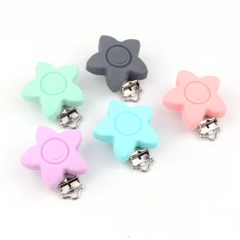 TYRY.HU Star Shaped Pacifier Clip Baby Silicone Teether teething Accessories DIY Bead Tool Clip Nipple Clasps Baby Clasps Holder
TYRY.HU Star Shaped Pacifier Clip Baby Silicone Teether teething Accessories DIY Bead Tool Clip Nipple Clasps Baby Clasps Holder
