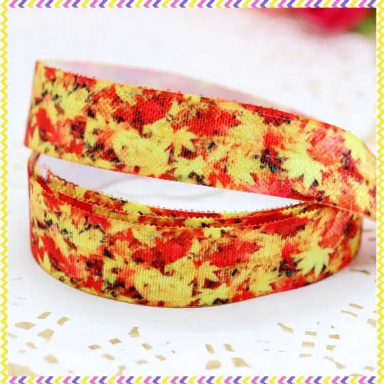 5/8'' Free shipping Fold Over Elastic FOE fall leaf printed headband headwear hair band diy decoration wholesale OEM B605
5/8'' Free shipping Fold Over Elastic FOE fall leaf printed headband headwear hair band diy decoration wholesale OEM B605