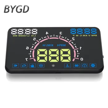 BYGD Car HUD Head Up Display Speedometer Overspeed Warning System Projector Windscreen Voltage OBD2 and EUOBD Car detector
BYGD Car HUD Head Up Display Speedometer Overspeed Warning System Projector Windscreen Voltage OBD2 and EUOBD Car detector