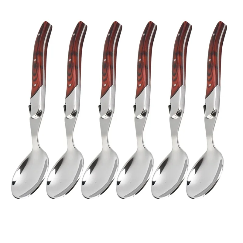 1/2/4/6pcs 8.7'' 22cm Laguiole style Stainless steel Dinner Spoon Large Steak Tablespoon Wood Soup Rice Spoons Japanese Cutlery
1/2/4/6pcs 8.7'' 22cm Laguiole style Stainless steel Dinner Spoon Large Steak Tablespoon Wood Soup Rice Spoons Japanese Cutlery
