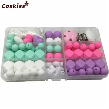 Baby Teether Set Unfinished Chewable Silicone Round/Hex Beads Diy Jewelry Teething Necklace Baby Shower Gift Teether
Baby Teether Set Unfinished Chewable Silicone Round/Hex Beads Diy Jewelry Teething Necklace Baby Shower Gift Teether