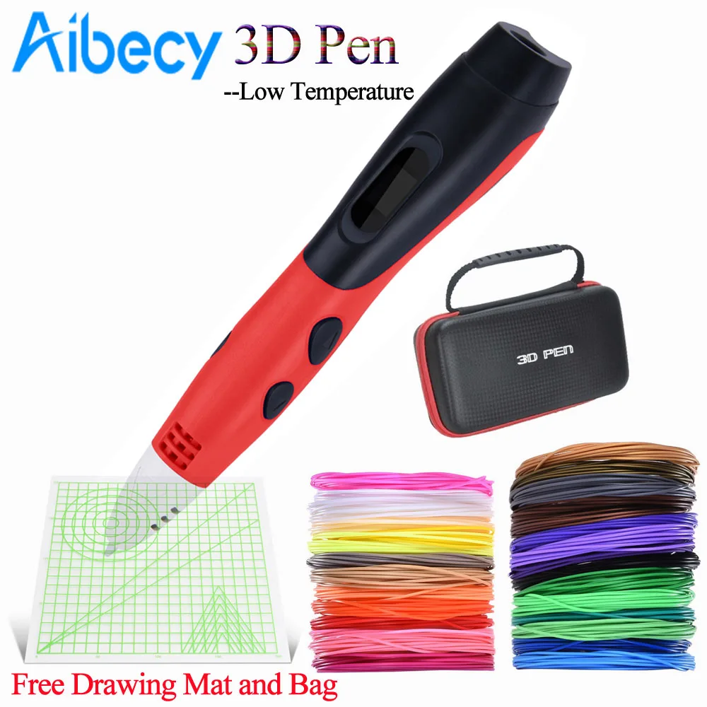 3D Printing Pen Low Temperature 3D Pen With LCD Screen Display PCL Filament Refills Automatic Feeding Free Bag and Drawing Mat
3D Printing Pen Low Temperature 3D Pen With LCD Screen Display PCL Filament Refills Automatic Feeding Free Bag and Drawing Mat
