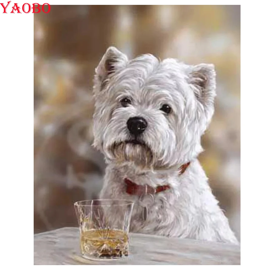 40x50cm 5D DIY Diamond Painting westie dog Full square round drill diamond Embroidery Pet Dog Mosaic picture pastes home Decor
40x50cm 5D DIY Diamond Painting westie dog Full square round drill diamond Embroidery Pet Dog Mosaic picture pastes home Decor