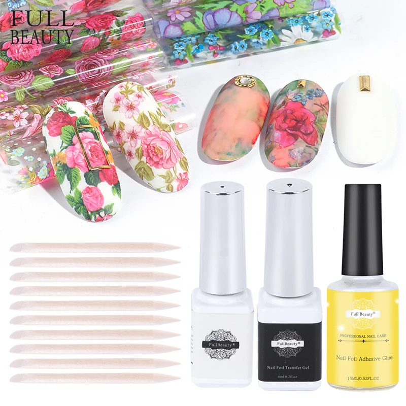 Nail Foil Glue Gel Set Flower Starry Holo Paper DIY Adhesive Nail Transfer Foils Black Clear Base Coat Nail Gel Manicure CH798-1
Nail Foil Glue Gel Set Flower Starry Holo Paper DIY Adhesive Nail Transfer Foils Black Clear Base Coat Nail Gel Manicure CH798-1