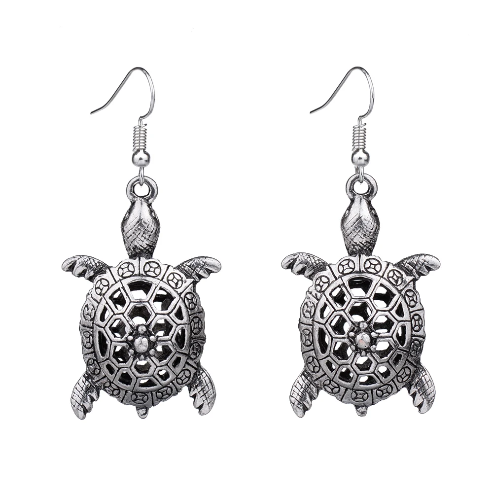 Unique Design Retro Vintage Earrings For Women Cute Antique Silver Color 3D Turtle Animal Dangle Earring Fashion Jewelry NEW
Unique Design Retro Vintage Earrings For Women Cute Antique Silver Color 3D Turtle Animal Dangle Earring Fashion Jewelry NEW