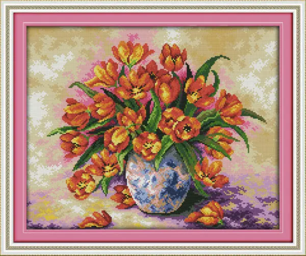 Colorful tulips Printed on Canvas DMC Counted Chinese Cross Stitch Kits printed Cross-stitch set Embroidery Needlework
Colorful tulips Printed on Canvas DMC Counted Chinese Cross Stitch Kits printed Cross-stitch set Embroidery Needlework