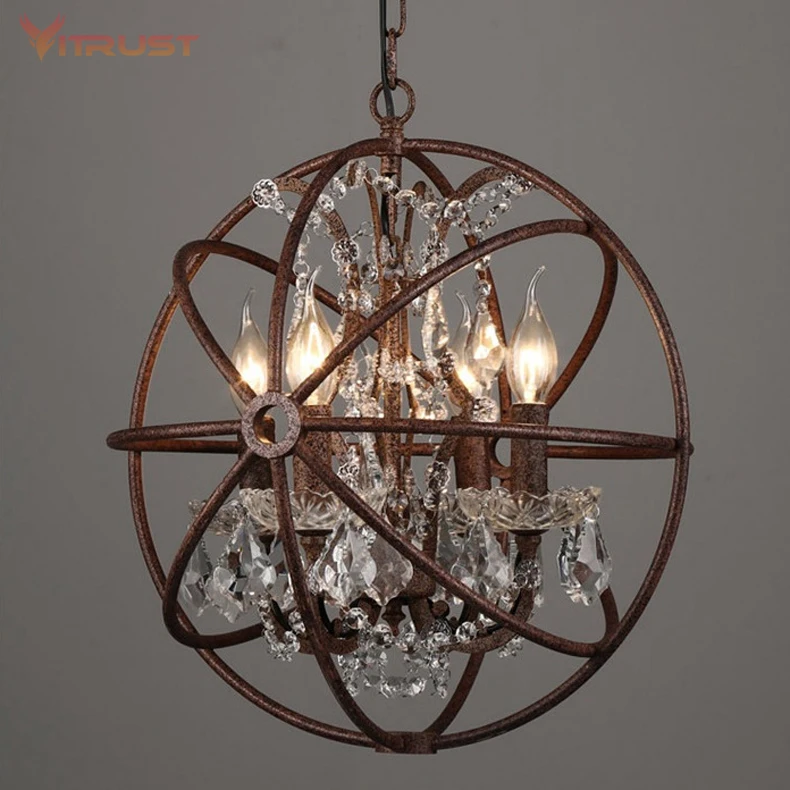 Vintage Loft Chandelier lights Modern Crystal Pendant Hanging Lights for Home Hotel Restaurant Decoration E14 Rust Iron lamps
Vintage Loft Chandelier lights Modern Crystal Pendant Hanging Lights for Home Hotel Restaurant Decoration E14 Rust Iron lamps