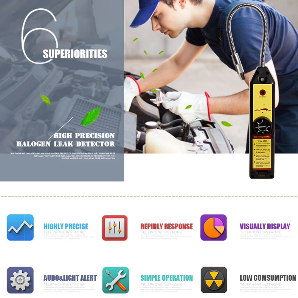 Refrigerant Halogen Leak Detector for Home Portable HFC CFC Air Gas HVAC Gas Leakage Detect Tester Checker Tool Black
Refrigerant Halogen Leak Detector for Home Portable HFC CFC Air Gas HVAC Gas Leakage Detect Tester Checker Tool Black