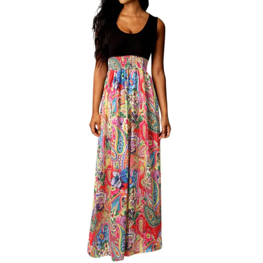 Summer Bohemian Dress Women Boho Maxi Summer Beach Long Cocktail Party Floral Dress Sheath Sleeveless V-Neck Pencil Dress
Summer Bohemian Dress Women Boho Maxi Summer Beach Long Cocktail Party Floral Dress Sheath Sleeveless V-Neck Pencil Dress