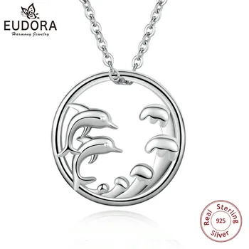 EUDORA 100% 925 Sterling Silver Dolphin lovers Pendant Necklaces for Women Fine Jewelry for Valentine's Day Romantic gift D142
EUDORA 100% 925 Sterling Silver Dolphin lovers Pendant Necklaces for Women Fine Jewelry for Valentine's Day Romantic gift D142