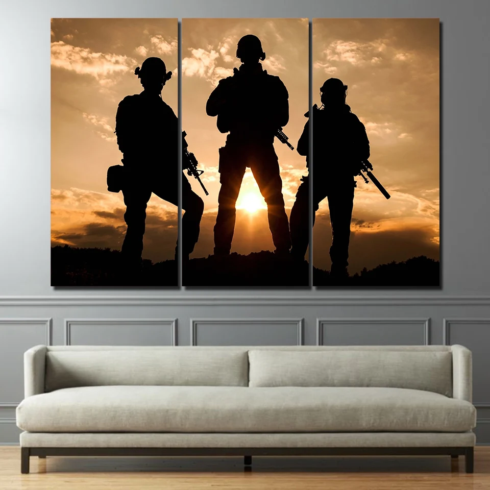 Canvas Paintings Wall Art HD Prints Home Decor 3 Pieces Sunset Army Soldiers Landscape Pictures For Living Room Poster Framework
Canvas Paintings Wall Art HD Prints Home Decor 3 Pieces Sunset Army Soldiers Landscape Pictures For Living Room Poster Framework