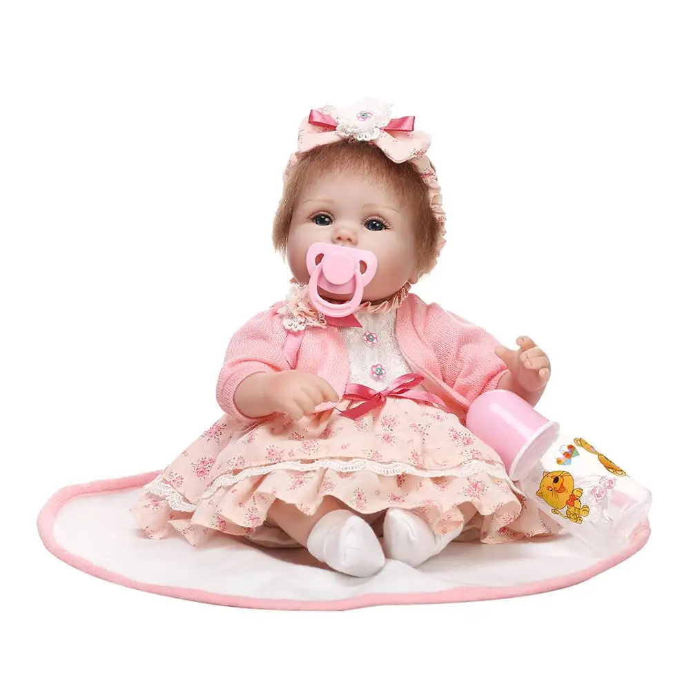Fashion 16inch Vinyl Silicone Lifelike Reborn Skirt Baby Doll Children Pretend Play Toy
Fashion 16inch Vinyl Silicone Lifelike Reborn Skirt Baby Doll Children Pretend Play Toy
