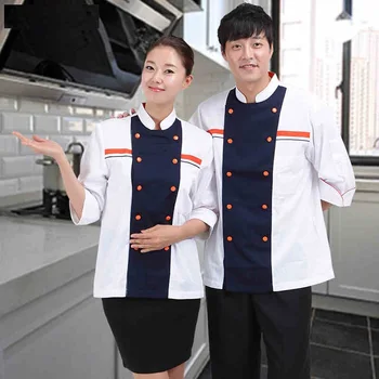 (10)In the spring of the new chef's sleeve for men and women after hotel chef kitchen clothes chef work wear cooker uniforms
(10)In the spring of the new chef's sleeve for men and women after hotel chef kitchen clothes chef work wear cooker uniforms