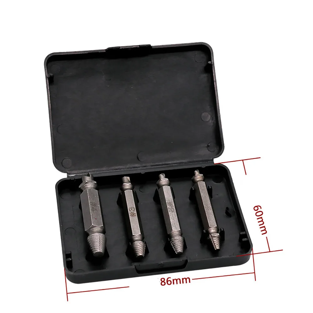 4pcs Damaged Screw Extractor Drill Bits Guide Set Broken Speed Out Easy out Bolt Stud Stripped Screw Remover Tool DROP SHIP
4pcs Damaged Screw Extractor Drill Bits Guide Set Broken Speed Out Easy out Bolt Stud Stripped Screw Remover Tool DROP SHIP