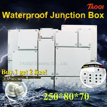 1Pcs 250x80x70mm Waterproof Junction Boxes Electrical Connection Outdoor Plastic Enclosure Housing DIY Electronic Project Case
1Pcs 250x80x70mm Waterproof Junction Boxes Electrical Connection Outdoor Plastic Enclosure Housing DIY Electronic Project Case