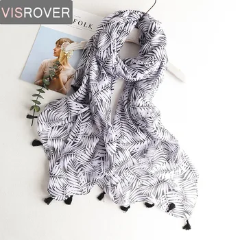 VISROVER ladies scarves viscose tropical print tassel summer scarf leaf shawl silk scarves women beach scarf women brand luxury
VISROVER ladies scarves viscose tropical print tassel summer scarf leaf shawl silk scarves women beach scarf women brand luxury
