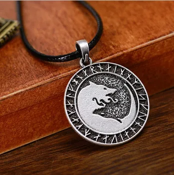 Antique Silver Yin Yang Wolf Totem Ppendant Vintage Nordic Viking Rune Odin's Wolf Amulet Necklace
Antique Silver Yin Yang Wolf Totem Ppendant Vintage Nordic Viking Rune Odin's Wolf Amulet Necklace