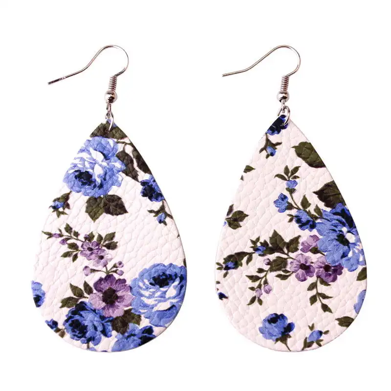 Trendy Flower Printed Rose Flower Leather Earrings 2018 Boho Spring Jewelry Long Earrings Large Water Drop Earrings for Women
Trendy Flower Printed Rose Flower Leather Earrings 2018 Boho Spring Jewelry Long Earrings Large Water Drop Earrings for Women