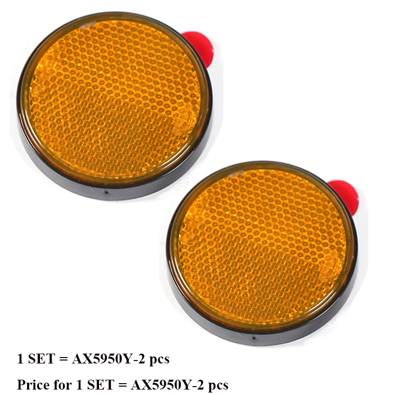 trailer truck lorry car accessories 2 pcs amber round reflector strip for bus RV caravan camp bike towing camp self adhesive
trailer truck lorry car accessories 2 pcs amber round reflector strip for bus RV caravan camp bike towing camp self adhesive
