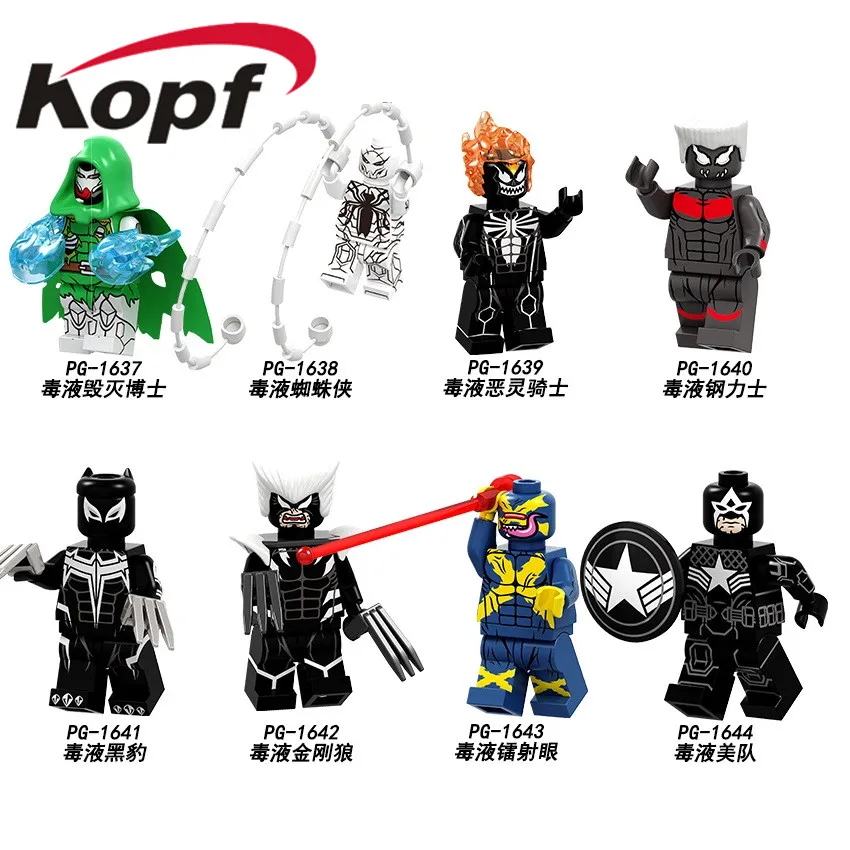 Building Blocks Super Heroes Venom Panther Spiderman Steel Lux Captain American Figures Collection Toys For Children PG8187
Building Blocks Super Heroes Venom Panther Spiderman Steel Lux Captain American Figures Collection Toys For Children PG8187