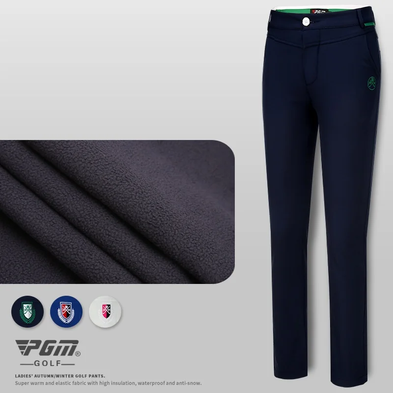 Pgm Autumn Winter Women Golf Pants Thicken Keep Warm Trousers High Elasticity Clubs Ball Fleece Soft Clothing AA51865 | Спорт и