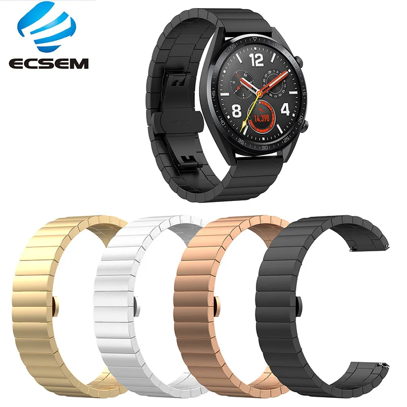 ECSEM Stainless Steel Watch Strap For Huawei watch GT 46MM /Honor Magic Sport Smartwatch Replacement Metal Bracelet quick fit
ECSEM Stainless Steel Watch Strap For Huawei watch GT 46MM /Honor Magic Sport Smartwatch Replacement Metal Bracelet quick fit