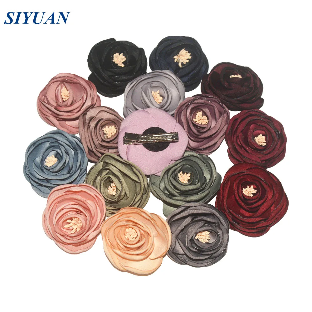 3pcs/lot Alligator Metal Clip with Burned Satin Flower with Stamen Rolled Chiffon Flowers Hairpin Promotion Retail Price FC130
3pcs/lot Alligator Metal Clip with Burned Satin Flower with Stamen Rolled Chiffon Flowers Hairpin Promotion Retail Price FC130