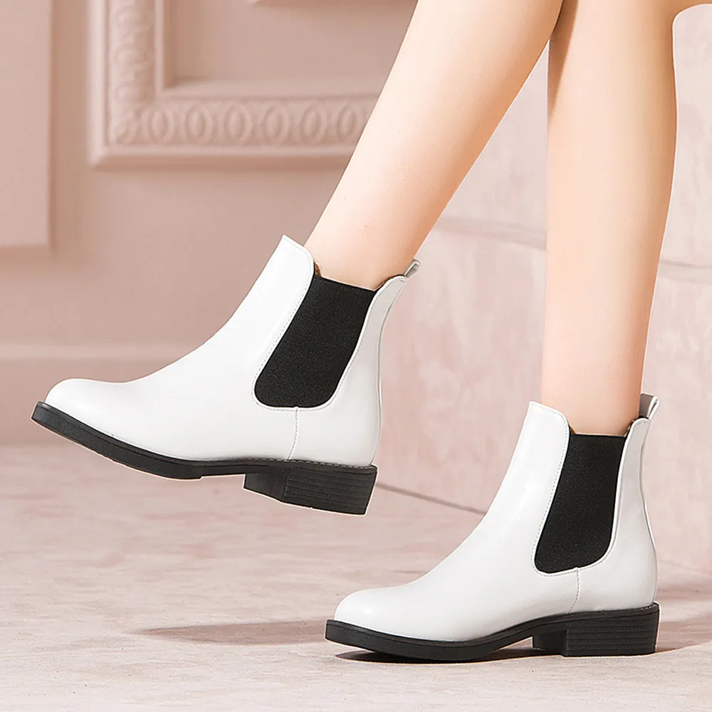 MUQGEW Boots Women Elegant Retro Soid Low-Heeled Deep Mouth Non-Slip Round-Toe Elastic band Slip on Fleeces Inside rubber Boots
MUQGEW Boots Women Elegant Retro Soid Low-Heeled Deep Mouth Non-Slip Round-Toe Elastic band Slip on Fleeces Inside rubber Boots