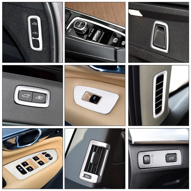 For Volvo XC90 2015 2016 2017 2018 2019 ABS Chromed Internal trim cover Decorative stickers Kit Car Styling Accessories
For Volvo XC90 2015 2016 2017 2018 2019 ABS Chromed Internal trim cover Decorative stickers Kit Car Styling Accessories