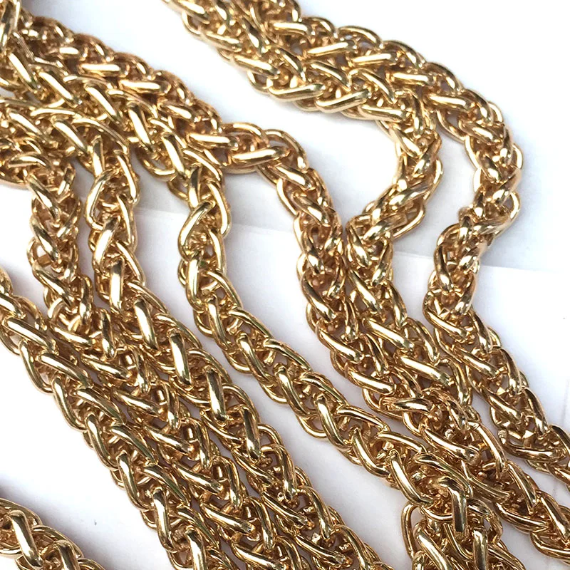 7mm Width Gold Chains , Snake Purse Chain link