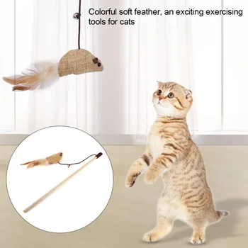 Cat Teaser Funny Wand Feather Mouse Bendable High Toughness Elastic Exerciser Interactive Toy
Cat Teaser Funny Wand Feather Mouse Bendable High Toughness Elastic Exerciser Interactive Toy