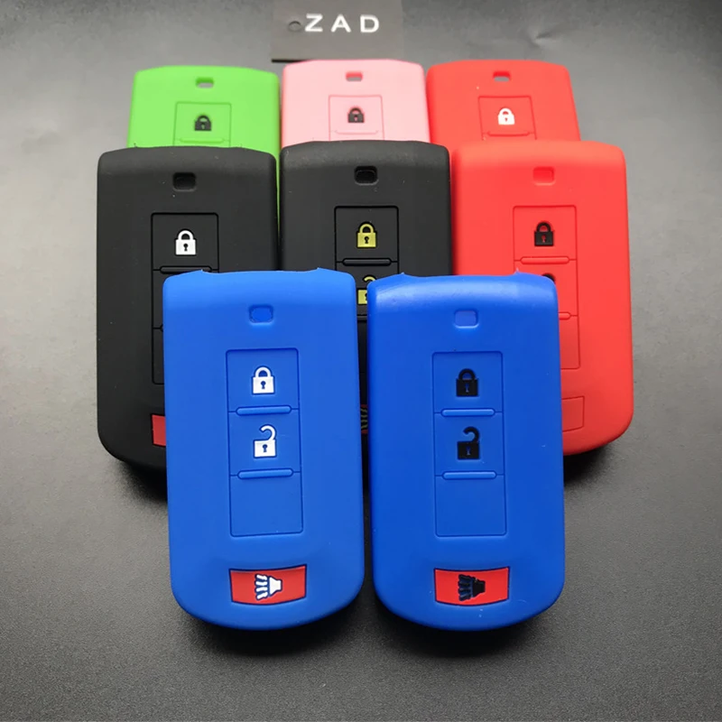 ZAD Silicone car key case cover for Mitsubishi Outlander 3 AXR RVR ASX Nativa Pajero Dakar Montero Shogun 3 buttons key protect
ZAD Silicone car key case cover for Mitsubishi Outlander 3 AXR RVR ASX Nativa Pajero Dakar Montero Shogun 3 buttons key protect