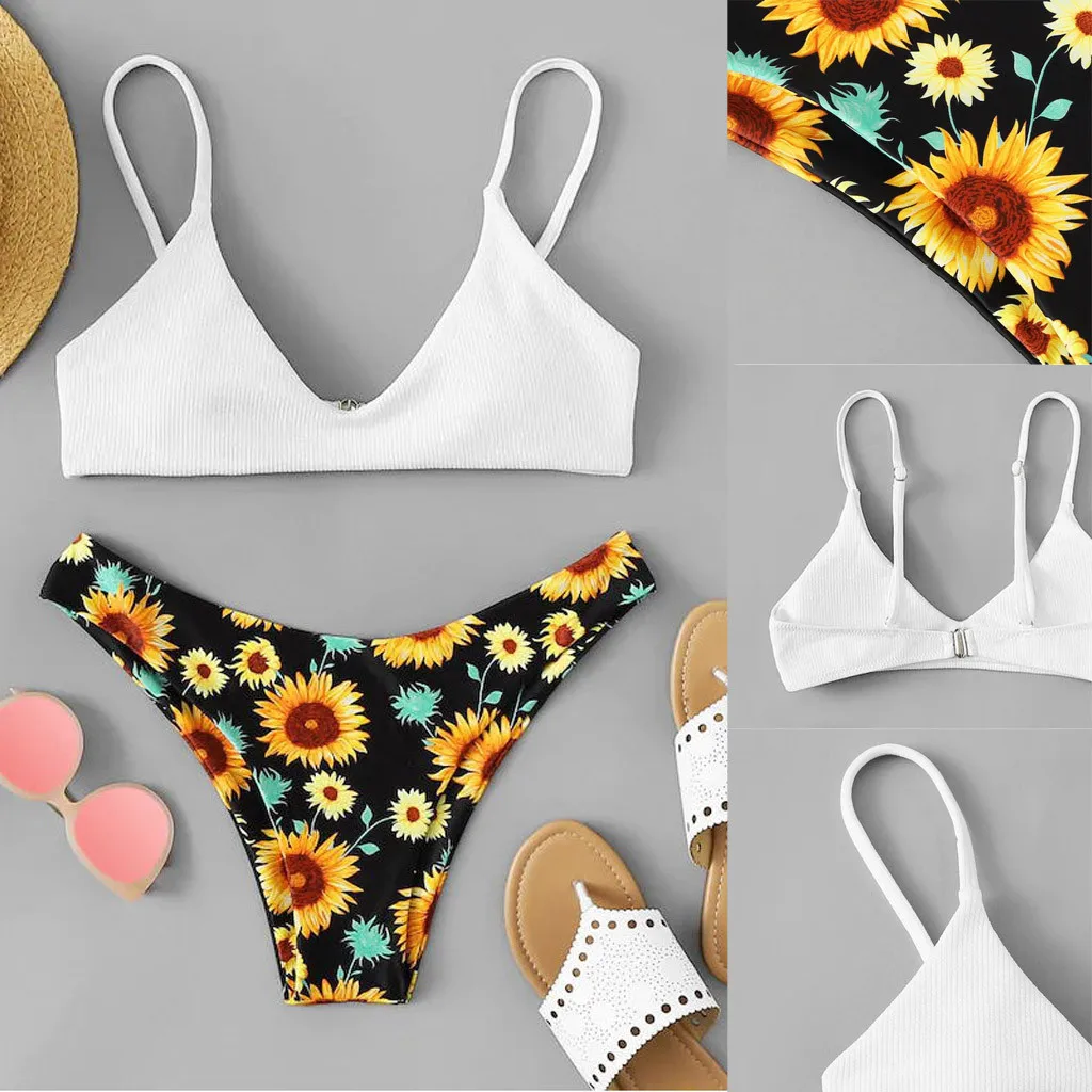Beachwear Bikini Swimwear Women 2019 Push Up Swimsuit Plus Size Fashion Outdoor Sports Sexy Two Piece Print Split Beach Summer 
Beachwear Bikini Swimwear Women 2019 Push Up Swimsuit Plus Size Fashion Outdoor Sports Sexy Two Piece Print Split Beach Summer