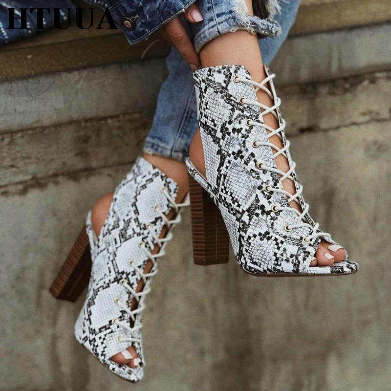HTUUA Summer Leopard Leather Cross Strap Peep Toe Ankle Boots Women Slingback Sandal High Heels Booties Gladiator Sandals SX2941
HTUUA Summer Leopard Leather Cross Strap Peep Toe Ankle Boots Women Slingback Sandal High Heels Booties Gladiator Sandals SX2941