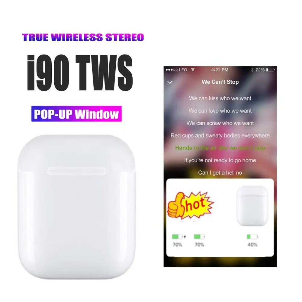POP-UP i90 TWS Wireless Bluetooth Earphones Touch Contro Sport Earbuds for apple xiaomi Phones as i10 i20 i50 i60 i80 i100 TWS
POP-UP i90 TWS Wireless Bluetooth Earphones Touch Contro Sport Earbuds for apple xiaomi Phones as i10 i20 i50 i60 i80 i100 TWS