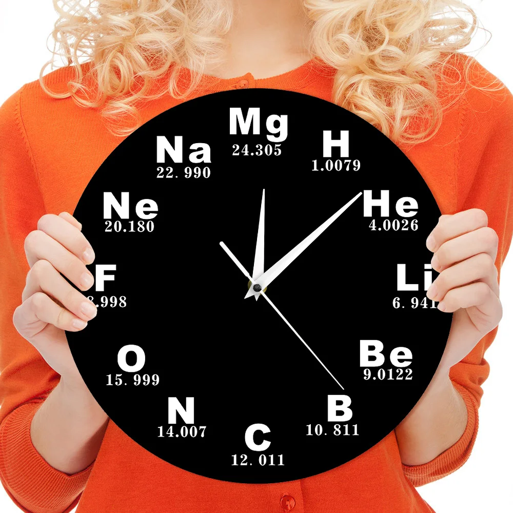 1Piece Chemical Elements Periodic Wall Clock Chemical Symbols Modern Design Biology Wall Watch Time Clock Science Teachers Gift
1Piece Chemical Elements Periodic Wall Clock Chemical Symbols Modern Design Biology Wall Watch Time Clock Science Teachers Gift