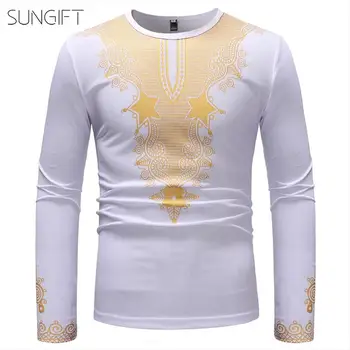 SUNGIFT African Men's Top Dashiki Round Neck With Yellow African Print Top Long Sleeve Men T-Shirt 2019 Men Faddish Clothes
SUNGIFT African Men's Top Dashiki Round Neck With Yellow African Print Top Long Sleeve Men T-Shirt 2019 Men Faddish Clothes